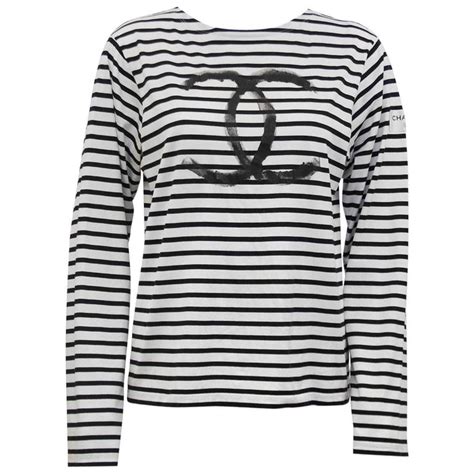 chanel striped t shirt|chanel t shirt for women.